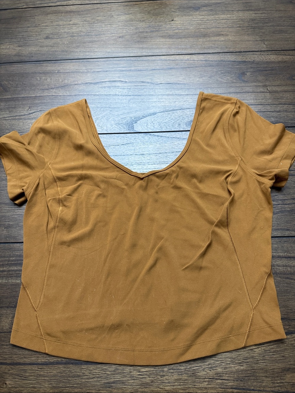 lululemon athletica Short Scoop Crop Top - Caramel